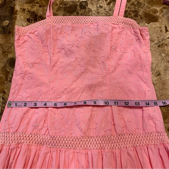 Soho Clothing Co. long embroidered pink dress M - Picture 11 of 12